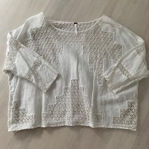 Free People Cropped Woven Top